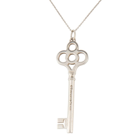 Tiffany & Co Sterling Silver Key Necklace